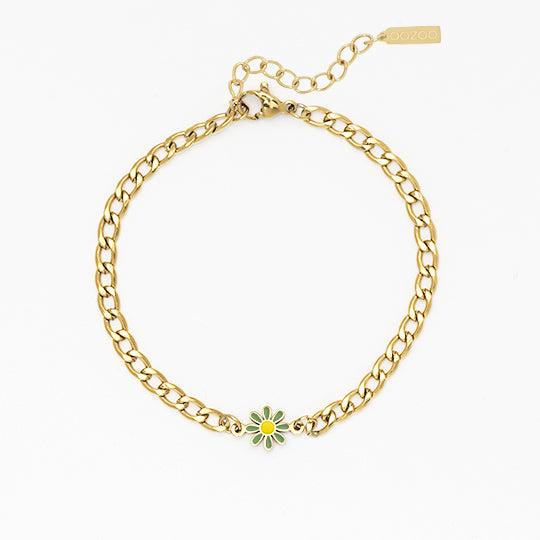 Bracelet Oozoo Jewellery or avec charm fleur SB-1022 - PRECIOVS