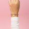 Bracelet Oozoo Jewellery or avec charm coeur rose SB-1019 - PRECIOVS
