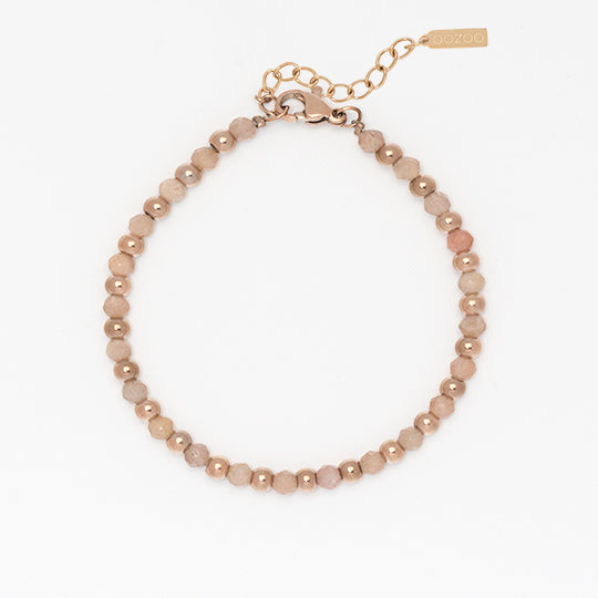 Bracelet Oozoo Jewellery or rose avec pierres naturelles SB-1026 - PRECIOVS