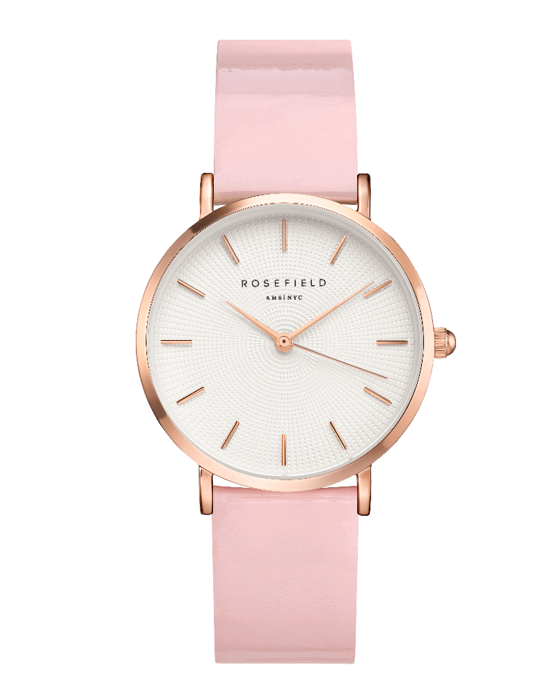 Montre Rosefield THE PREMIUM GLOSS Blanc Rose Or Rose SHPWR-H37 - PRECIOVS