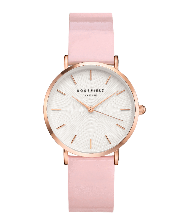 Montre Rosefield THE PREMIUM GLOSS Blanc Rose Or Rose SHPWR-H37 - PRECIOVS