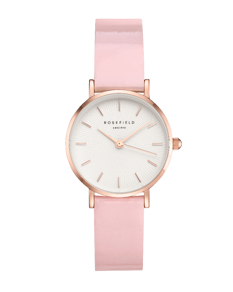 Montre Rosefield THE PREMIUM GLOSS Blanc Rose Or Rose SHPWR-SH32 - PRECIOVS