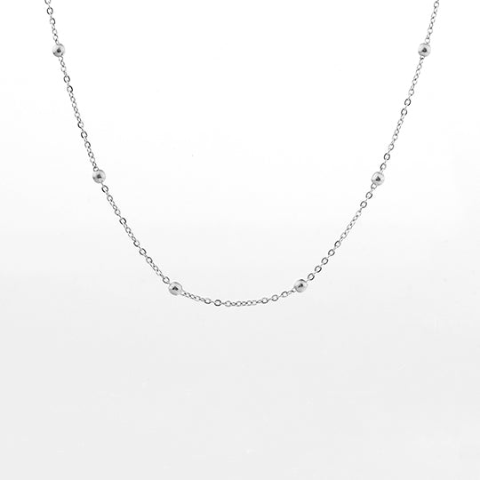 Collier Oozoo Jewellery argent avec boules SN-2000 - PRECIOVS