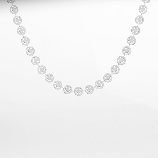 Collier Oozoo Jewellery argent avec smileys SN-2009 - PRECIOVS