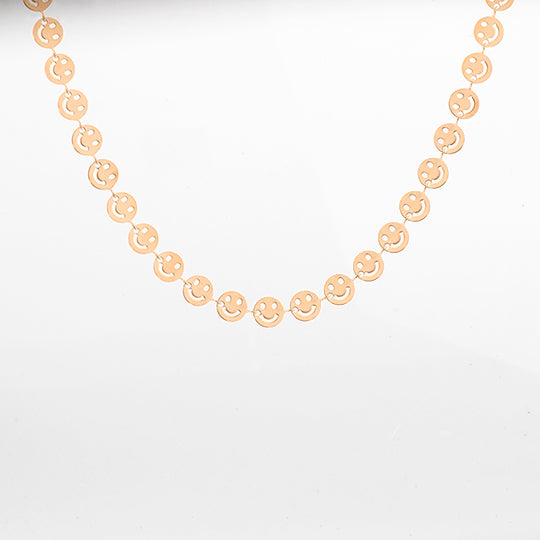 Collier Oozoo Jewellery or rose avec smileys SN-2011 - PRECIOVS