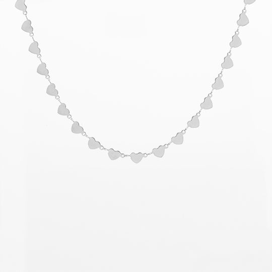 Collier Oozoo Jewellery argent avec coeurs SN-2012 - PRECIOVS