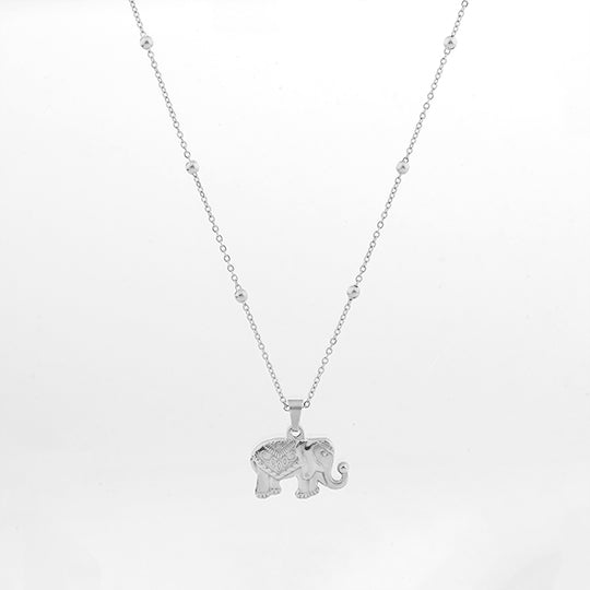 Collier Oozoo Jewellery argent avec charm éléphant SN-2024 - PRECIOVS
