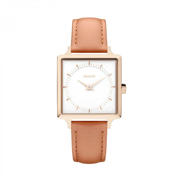 Montre Amalys Scarlet Rose Gold/White Peach - PRECIOVS