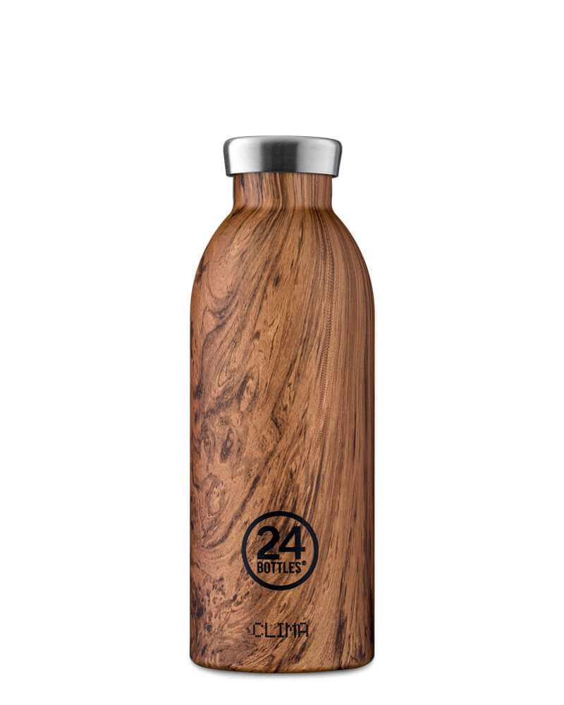Bouteille réutilisable 24Bottles Clima Bottle Sequoia Wood 500ml - PRECIOVS