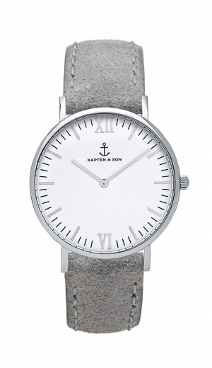 Montre Kapten & Son Silver Grey Vintage Leather - PRECIOVS