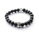 Bracelet Gemini Classics Skull Black Lava - PRECIOVS