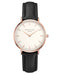 Montre Rosefield The TRIBECA White Black Rose Gold TWBLR - T53 - PRECIOVS