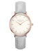 Montre Rosefield The TRIBECA White Grey Rose Gold TWGR - T57 - PRECIOVS