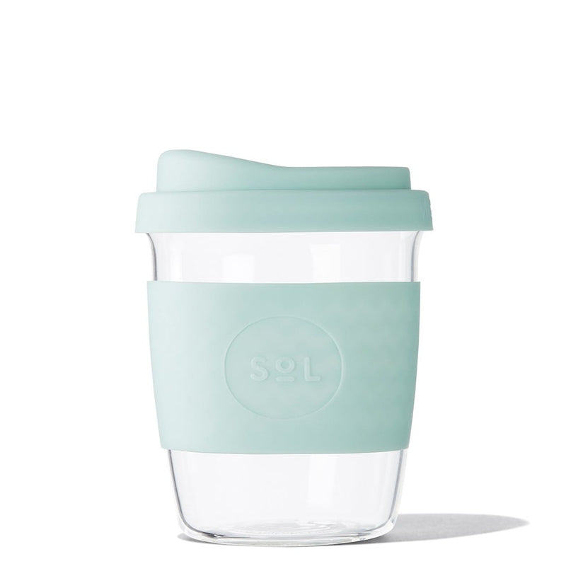 Tasse réutilisable SoL Cups Cool Cyan en verre borosilicate 235ml - PRECIOVS