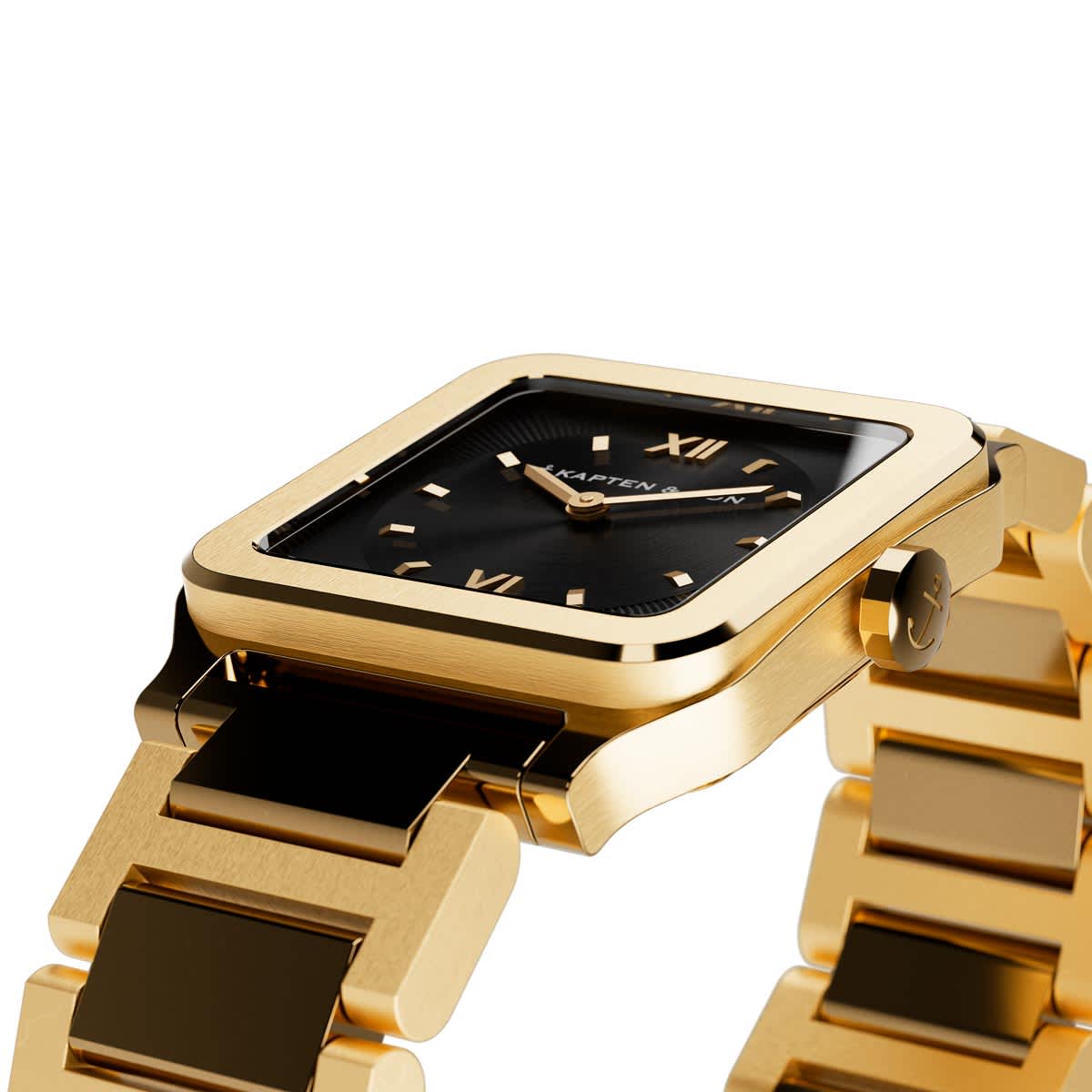Montre Kapten & Son Tresor Gold Black Bold Steel - PRECIOVS