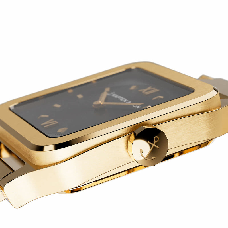 Montre Kapten & Son Tresor Gold Black Bold Steel - PRECIOVS