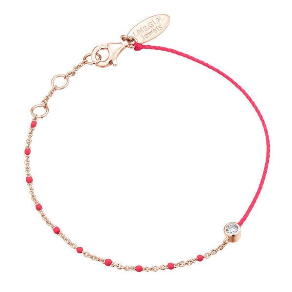 Bracelet I.Ma.Gi.N Jewels Br enamel duo fluo pink Rose Gold - PRECIOVS