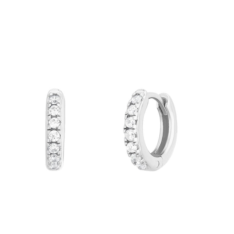 Boucles d'oreilles I.Ma.Gi.N Jewels Bo hoop white Argent - PRECIOVS