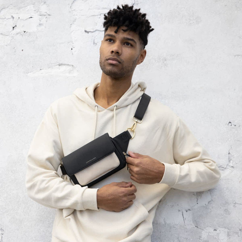 Sac banane Kapten & Son Visby Cream Black - PRECIOVS