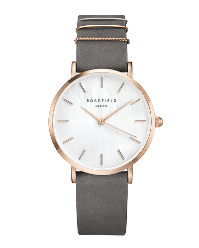 Montre Rosefield THE WEST VILLAGE Elephant Grey Rosegold WEGR-W75 - PRECIOVS