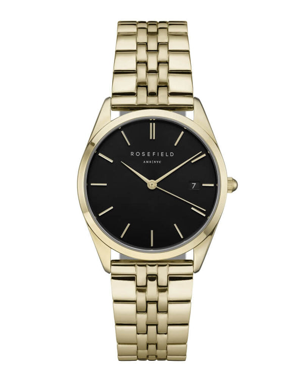 Montre Rosefield THE ACE Noir Doré ACBKG-A13 - PRECIOVS