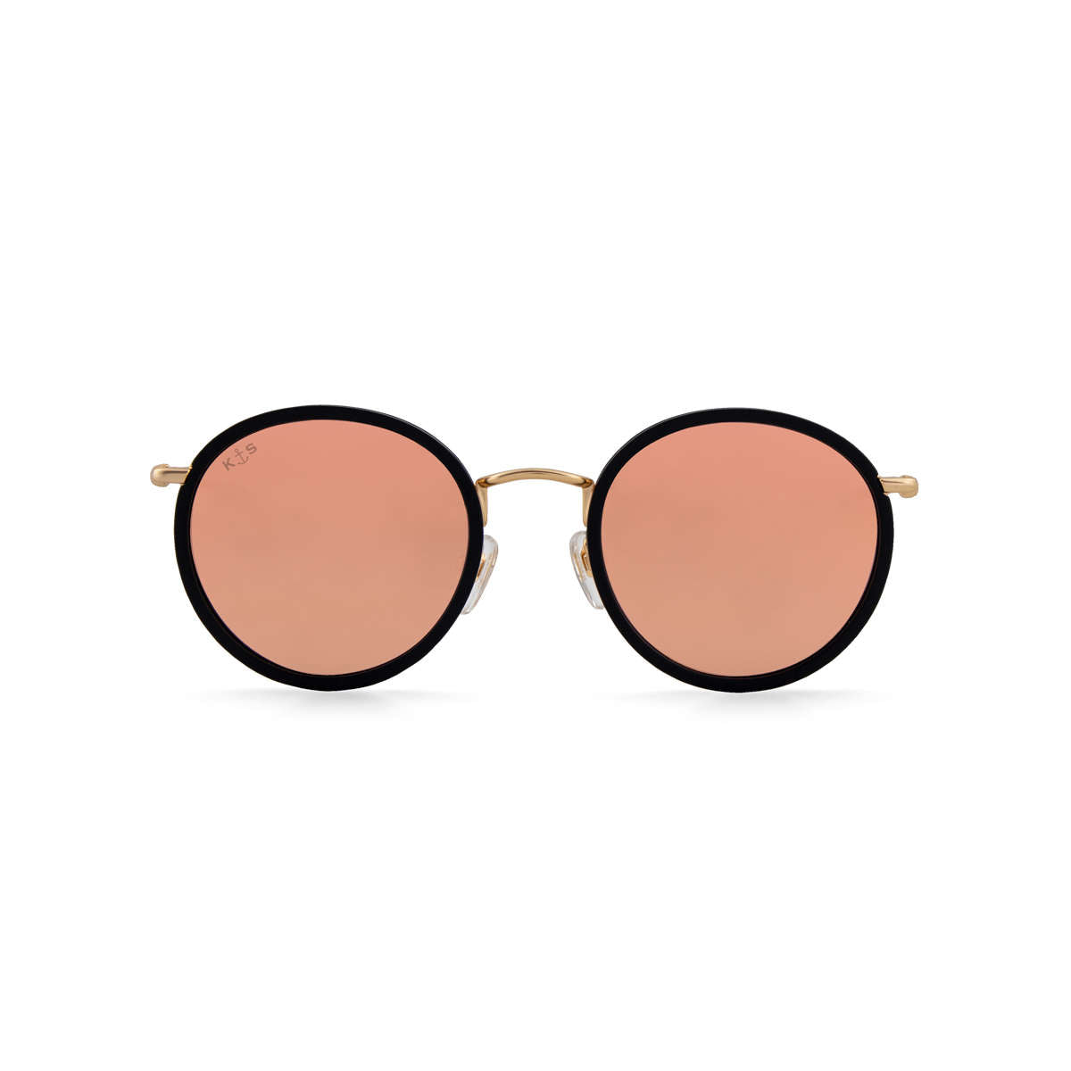 Lunettes de Soleil Kapten & Son Amsterdam Matt Black Peach Mirrored - PRECIOVS