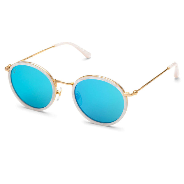 Lunettes de Soleil Kapten & Son Amsterdam Pearl Blue Mirrored - PRECIOVS