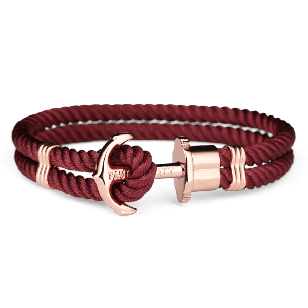 Bracelet Paul Hewitt Ancre PHREP Nylon IP Or Rosé Dark Berry - PRECIOVS