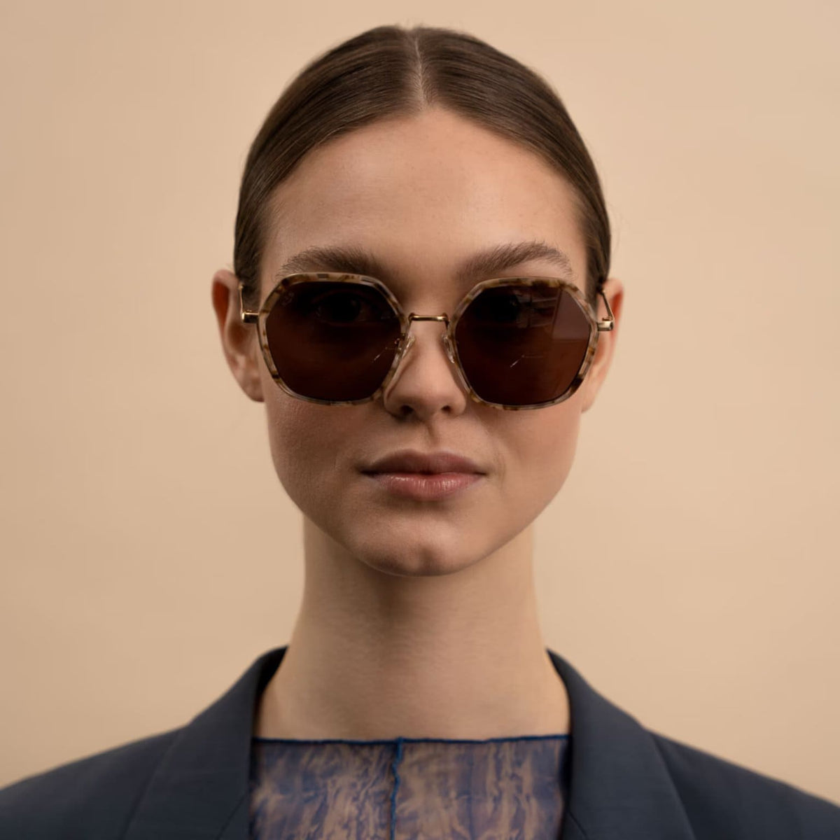 Lunettes de Soleil Kapten & Son Amsterdam Edge Toffee Tortoise Brown - PRECIOVS