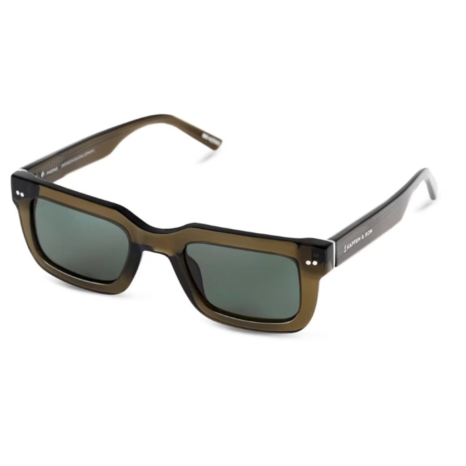 Lunettes de Soleil Kapten & Son Phoenix Transparent Olive Green - PRECIOVS