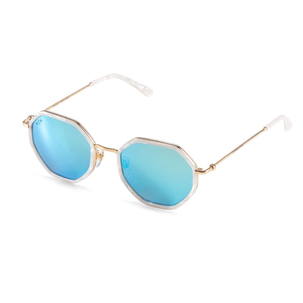 Lunettes de Soleil Kapten & Son Barcelona Pearl Blue Mirrored - PRECIOVS