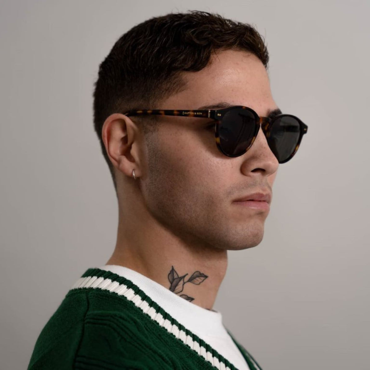 Lunettes de Soleil Kapten & Son Marais Large Tortoise Green - PRECIOVS