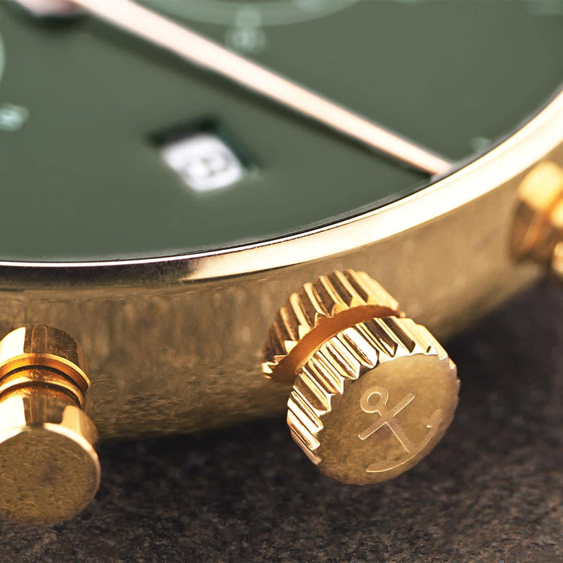 Montre Kapten & Son Chrono Gold Green Steel - PRECIOVS