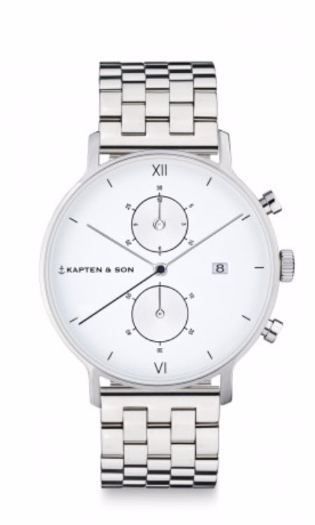 Montre Kapten & Son Chrono Silver Steel - PRECIOVS