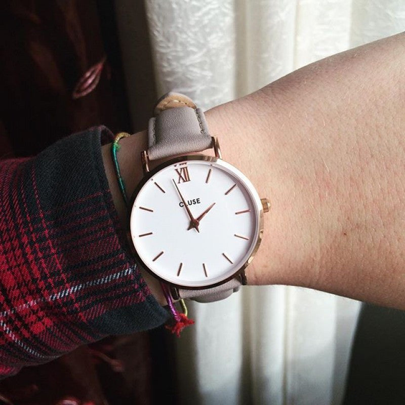 Montre CLUSE Minuit Rose Gold White/Grey CL30002 - PRECIOVS