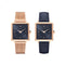 Coffret Amalys Montre Margot et bracelet cuir bleu nuit - PRECIOVS