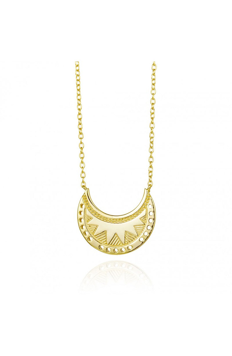 Collier PRECIOVS Essentials motif lune argent doré jaune - PRECIOVS