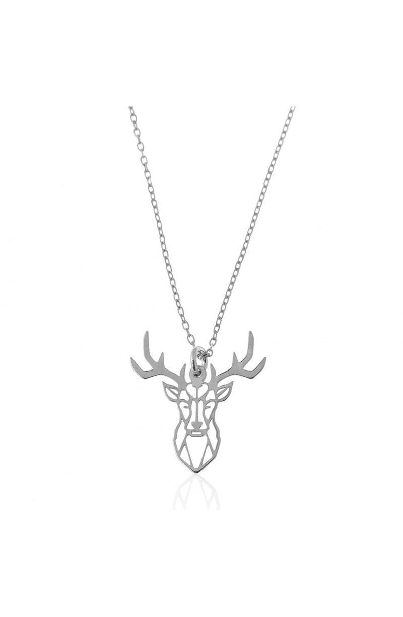 Collier PRECIOVS Essentials avec pendentif origami cerf argent - PRECIOVS