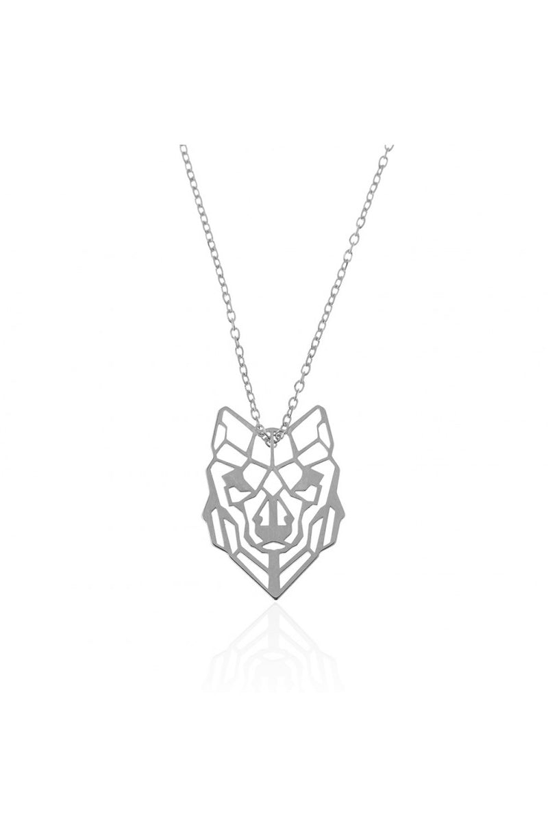 Collier PRECIOVS Essentials avec pendentif origami tigre argent - PRECIOVS