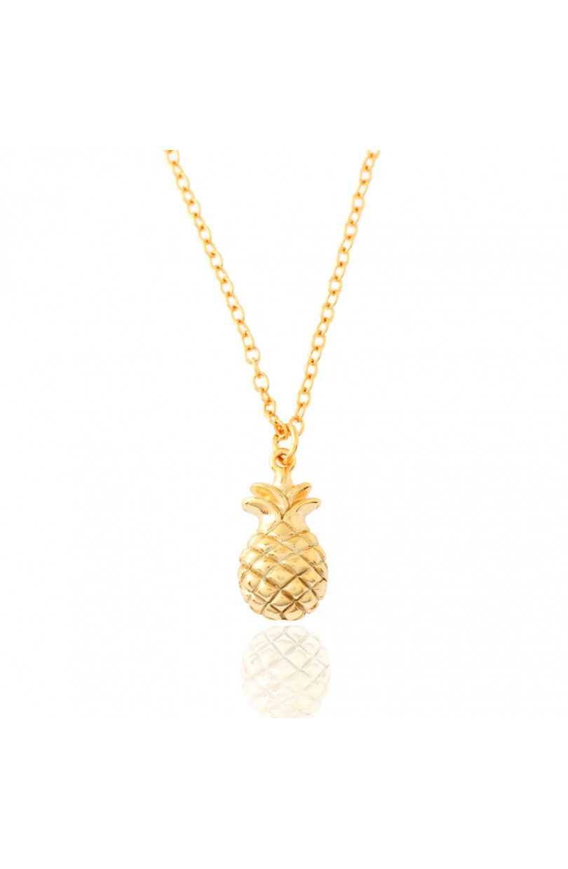 Collier PRECIOVS Essentials avec pendentif Ananas doré jaune - PRECIOVS