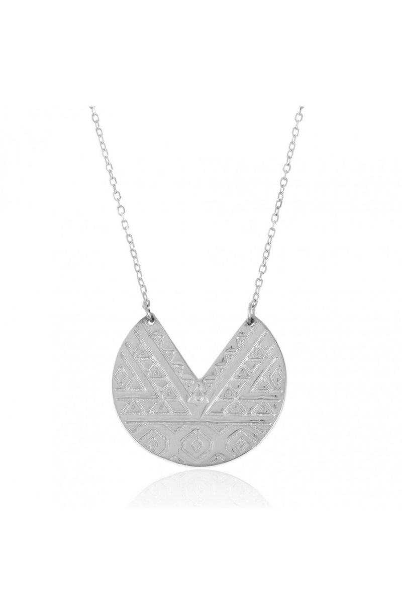 Collier PRECIOVS Essentials motif aztec argent - PRECIOVS