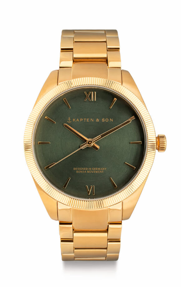 Montre Kapten & Son Crush Gold Green Steel - PRECIOVS