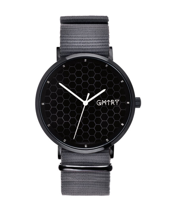 Montre GMTRY The Polygon Series Dark Grey Gris (+2ème bracelet au choix) - PRECIOVS