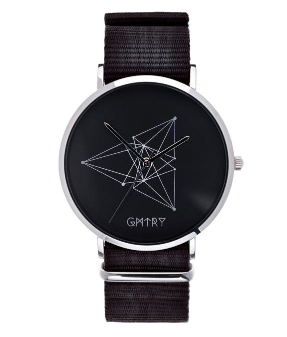 Montre GMTRY The Contour Series Dark Grey Noir (+2ème bracelet au choix) - PRECIOVS