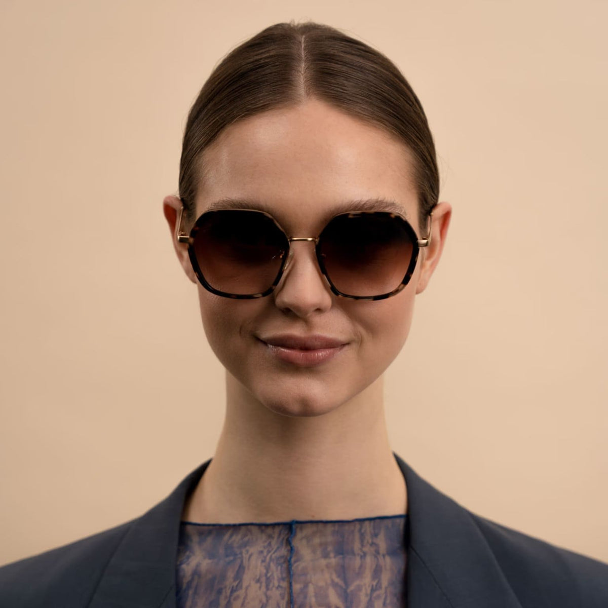 Lunettes de Soleil Kapten & Son Amsterdam Edge Umber Tortoise Brown - PRECIOVS