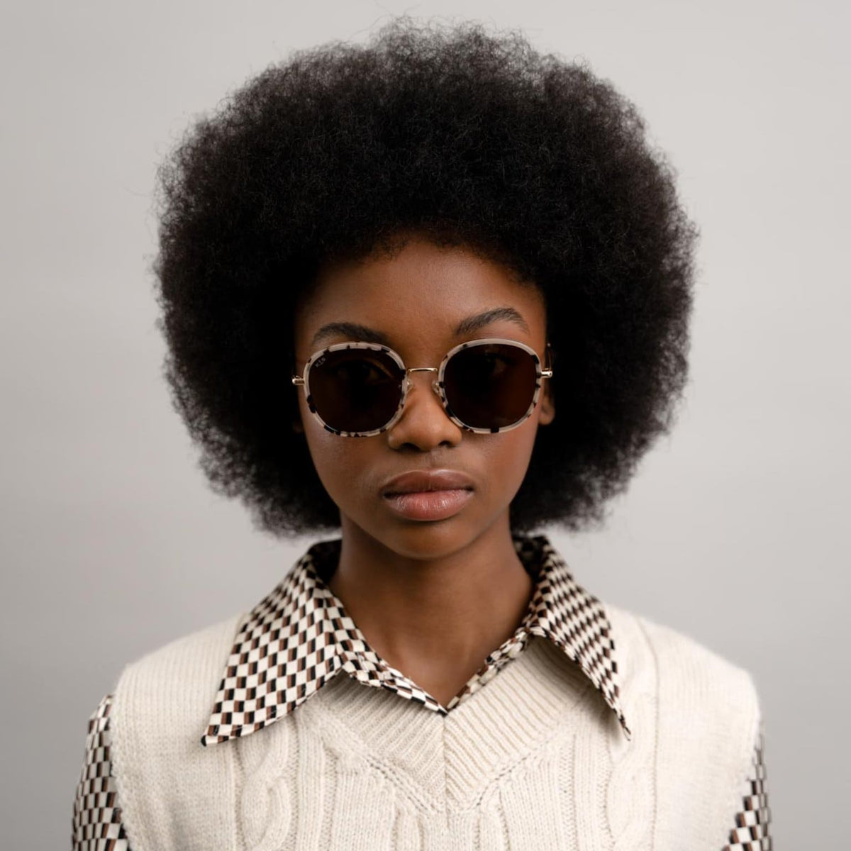 Lunettes de Soleil Kapten & Son Amsterdam Large Sand Tortoise Brown - PRECIOVS