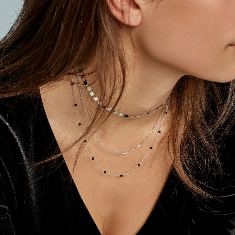 Collier/tour de cou CLUSE Essentielle Silver All Hexagons Choker CLJ22003 - PRECIOVS