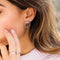 Boucles d'oreilles CLUSE Essentielle Silver Open Circle Embellished Stud CLJ52007 - PRECIOVS