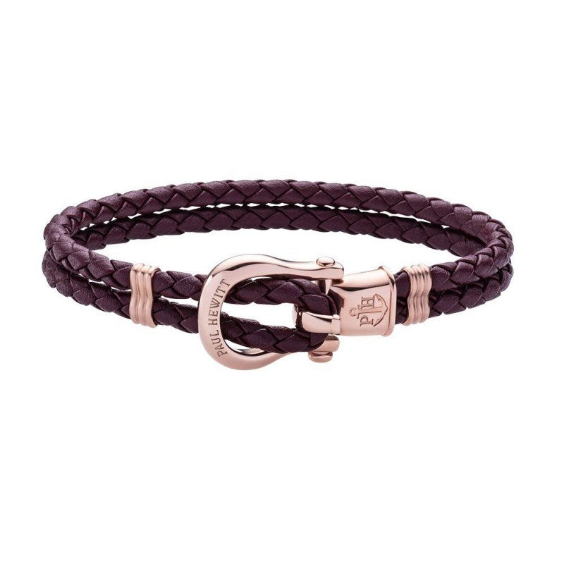 Bracelet Paul Hewitt Ancre PHINITY Or Rosé Dark Mauve - PRECIOVS