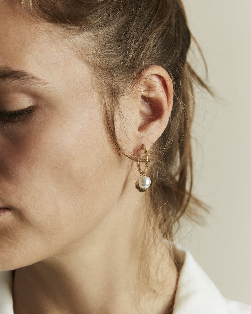 Boucles d'oreilles Rosefield The Amber Pendentif Perle - PRECIOVS